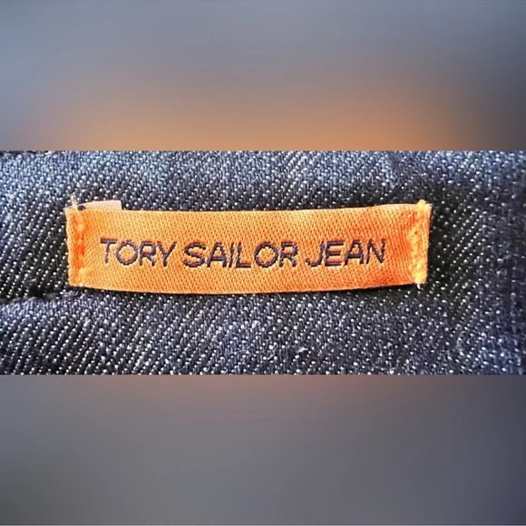 NWT TORY BURCH Sz 25 Tory Sailor Wide Leg Trouser Denim Jeans Original $185 - Picture 7 of 7